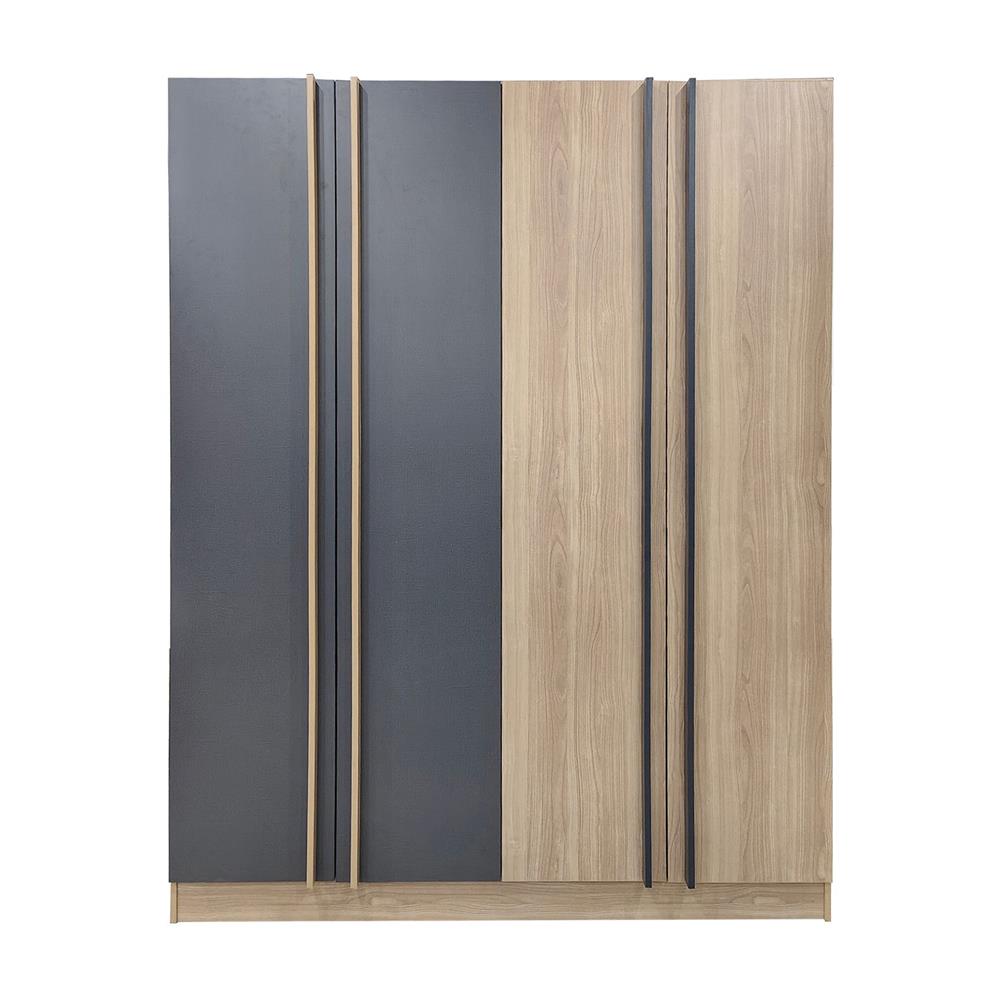 ชุดห้องนอน 6 ฟุต + ตู้เสื้อผ้า 160 ซม. FURDINI KEPT สี NT OAK/เทา