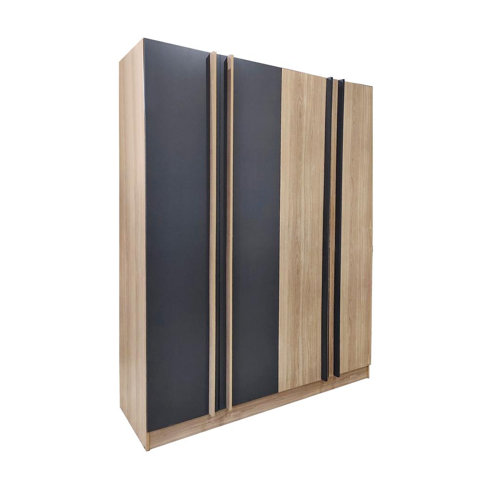 ชุดห้องนอน 6 ฟุต + ตู้เสื้อผ้า 160 ซม. FURDINI KEPT สี NT OAK/เทา