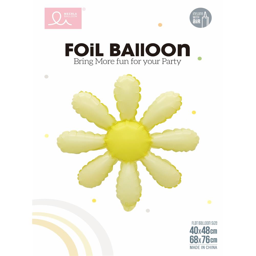 ลูกโป่งฟอยล์ ดอกเดซี่ SNAZZ 26 นิ้ว สีเหลือง