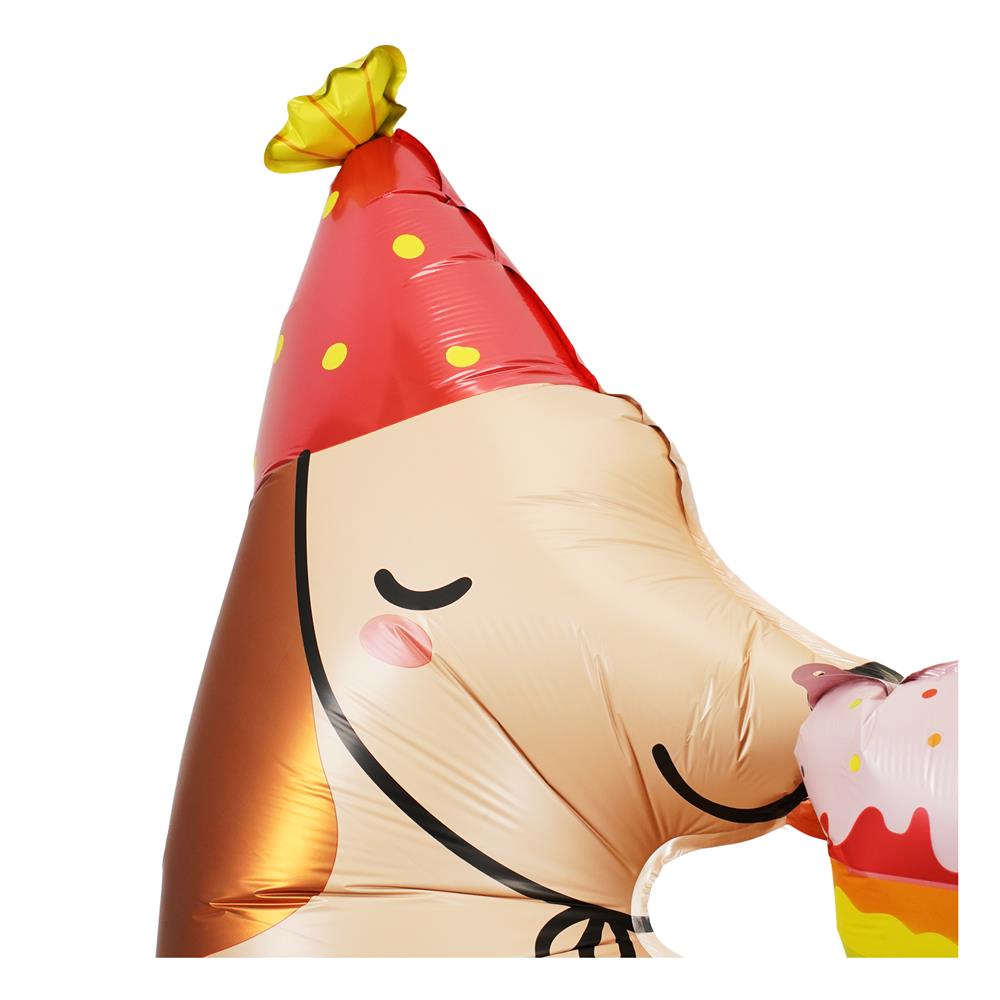 ลูกโป่งฟอยล์ DOG HBD SNAZZ 37 นิ้ว สีน้ำตาล