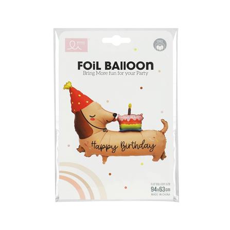 ลูกโป่งฟอยล์ DOG HBD SNAZZ 37 นิ้ว สีน้ำตาล_3