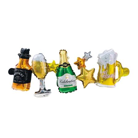 ลูกโป่งฟอยล์ WINE PARTY SNAZZ 40 นิ้ว สีทอง/เขียว_0