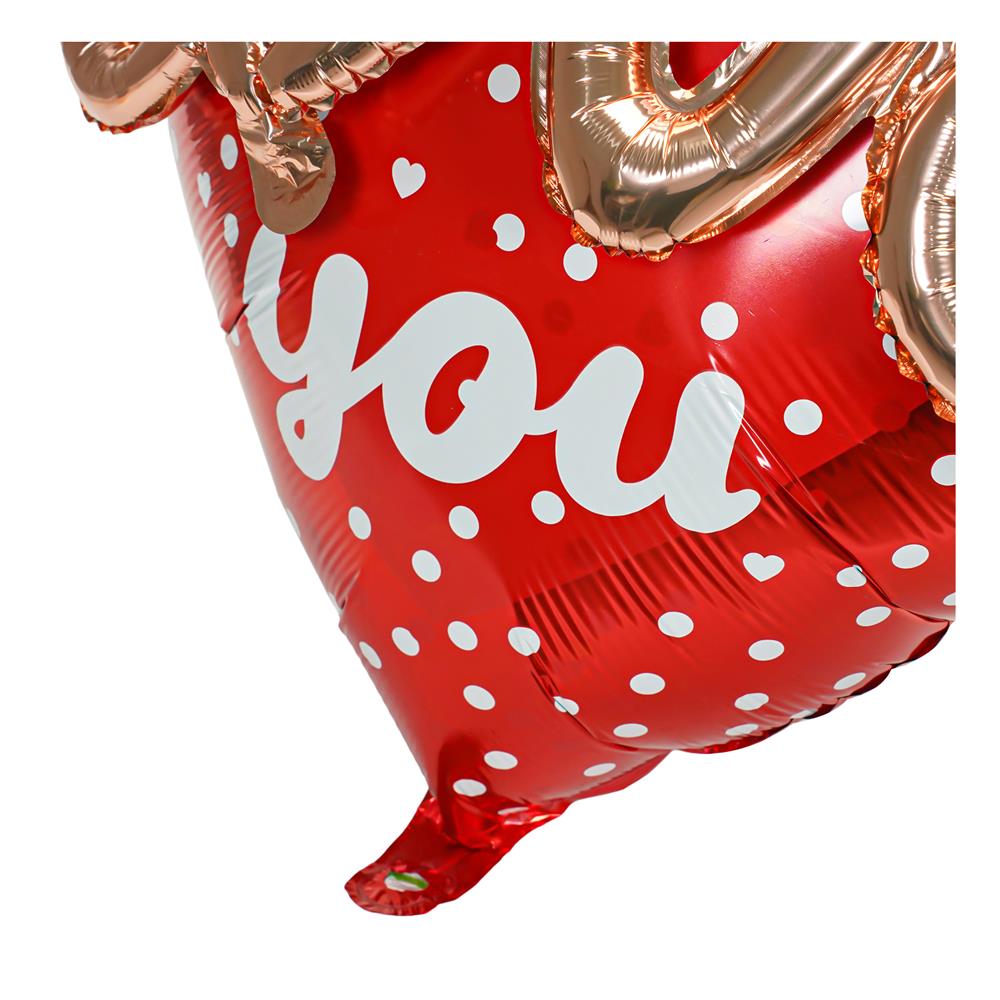 ลูกโป่งฟอยล์ LOVE HEART SNAZZ 24 นิ้ว สีแดง