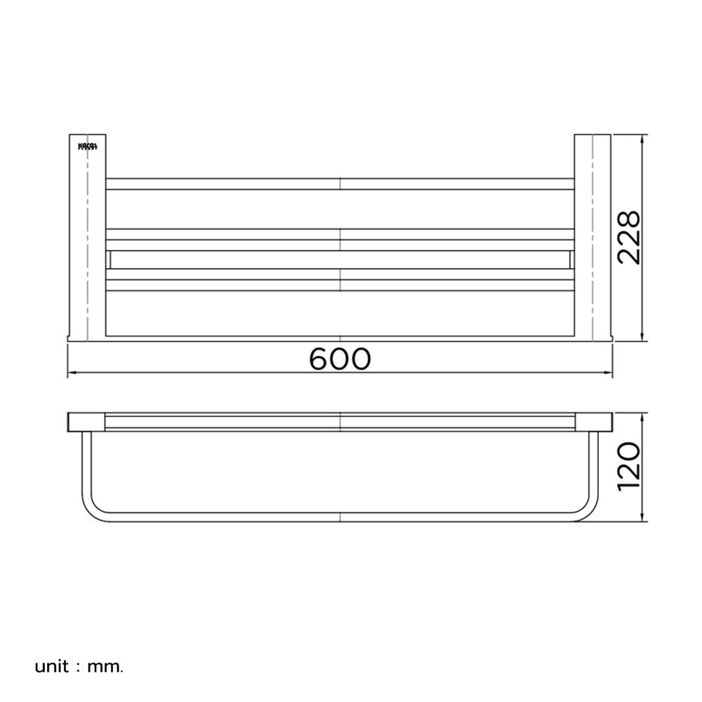 ชั้นวางพร้อมราว KARAT FAUCET KB-02-717-41 สีทอง