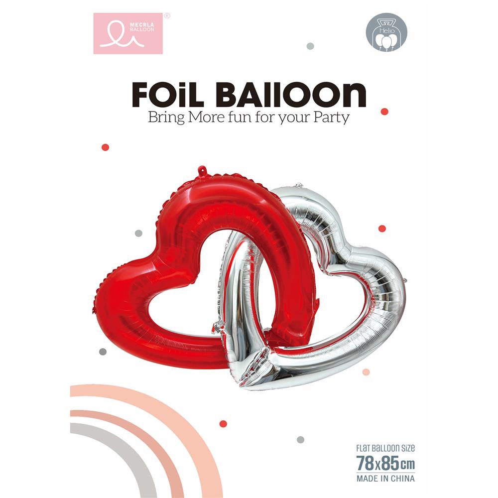 ลูกโป่งฟอยล์ HEART SNAZZ 33 นิ้ว สีแดง