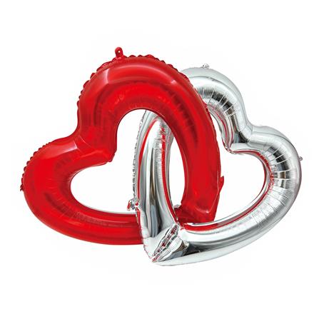 ลูกโป่งฟอยล์ HEART SNAZZ 33 นิ้ว สีแดง_0