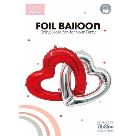 ลูกโป่งฟอยล์ HEART SNAZZ 33 นิ้ว สีแดง_1