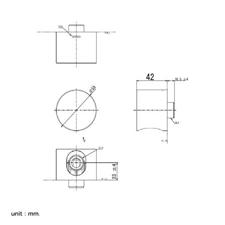ข้อต่อฝักบัว TOTO TBW07020T-PFG สีทอง_1