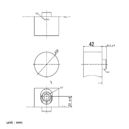 ข้อต่อฝักบัว TOTO TBW07020T-MBL สีดำ_1