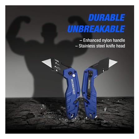 มีดพับอเนกประสงค์ด้ามจับไนลอน WORKPRO WP211008_3