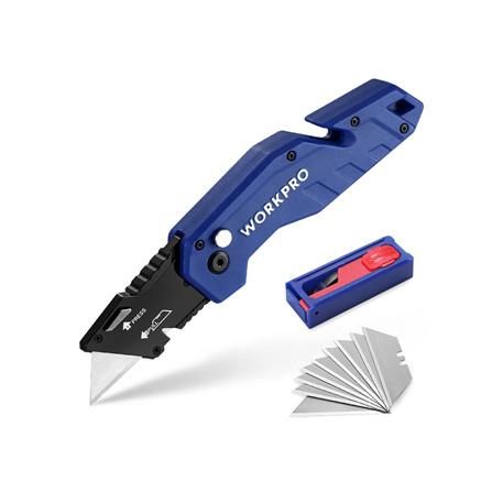 มีดพับอเนกประสงค์ด้ามจับไนลอน WORKPRO WP211008_1