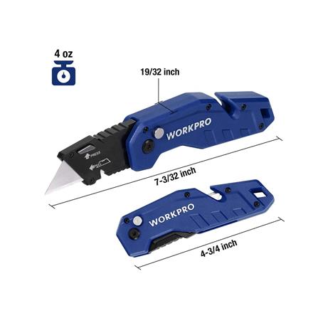 มีดพับอเนกประสงค์ด้ามจับไนลอน WORKPRO WP211008_5