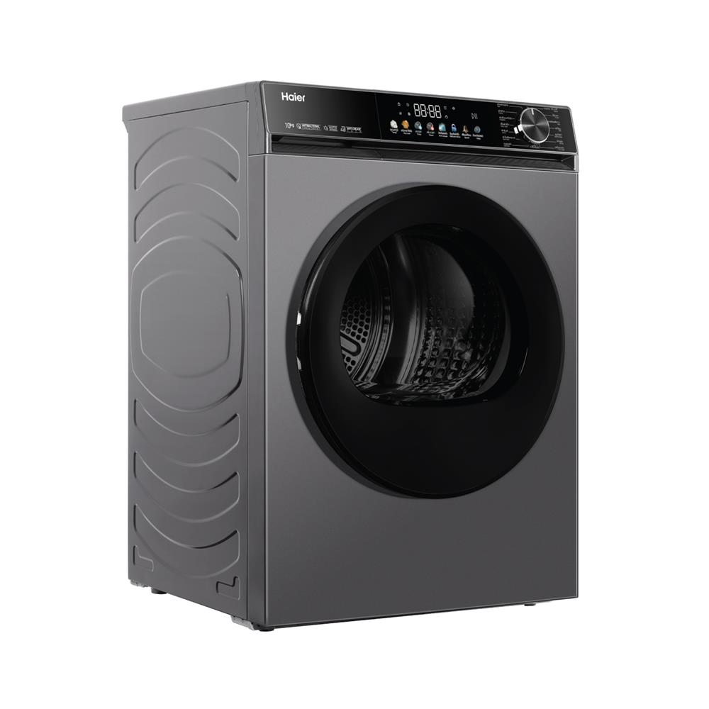 เครื่องอบผ้าฝาหน้า HAIER HD100-A357S8 10 กก. HEATPUMP สีเทาเข้ม