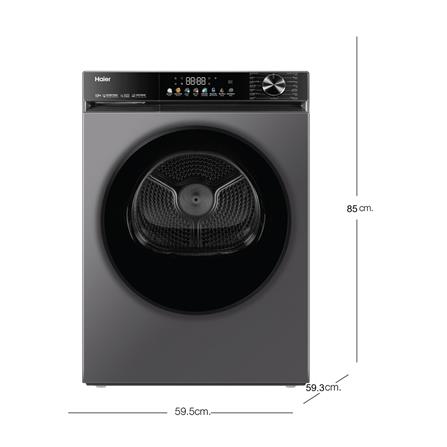 เครื่องอบผ้าฝาหน้า HAIER HD100-A357S8 10 กก. HEATPUMP สีเทาเข้ม_8
