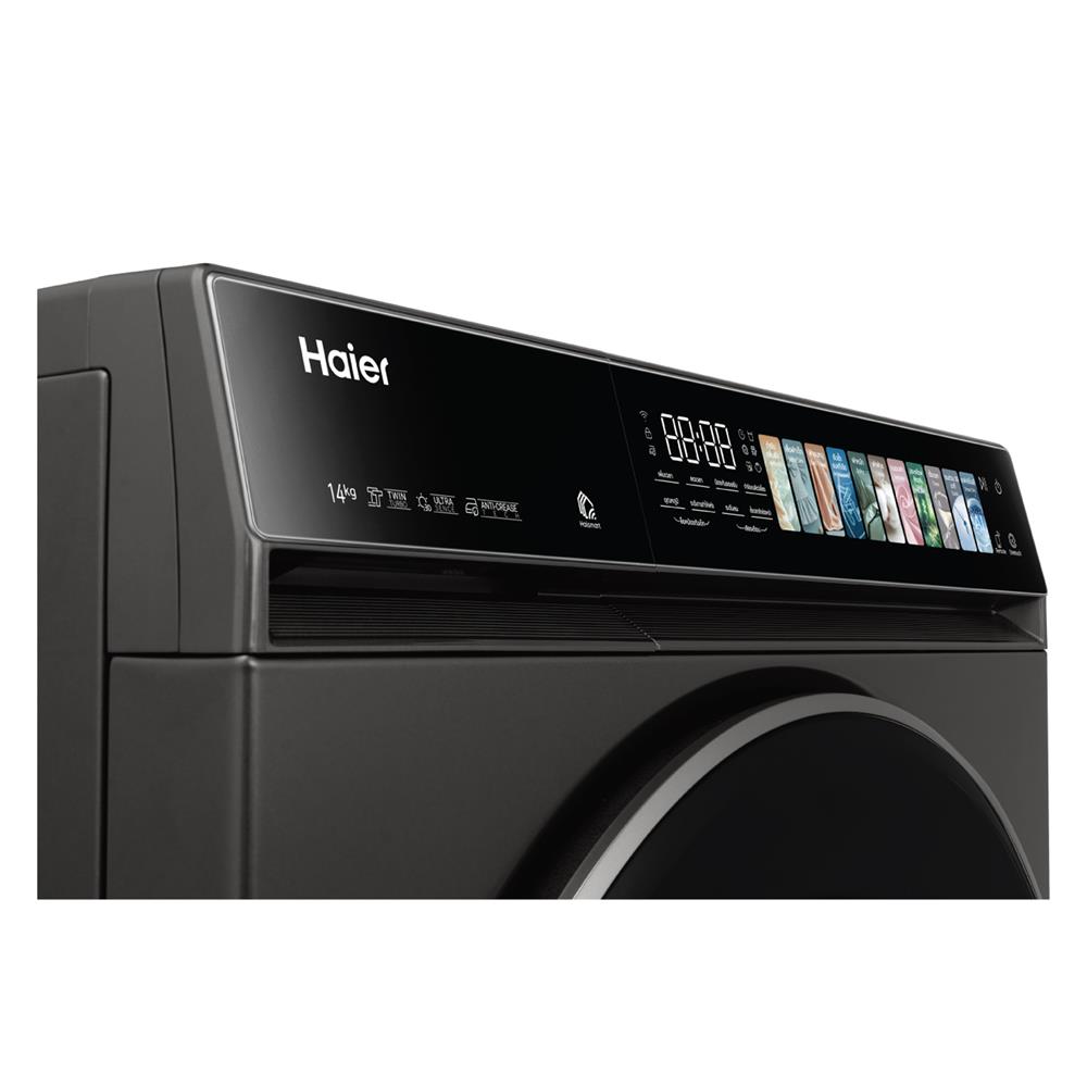เครื่องอบผ้าฝาหน้า HAIER HD140-AR367S8U1 14 กก. สีเทาเข้ม