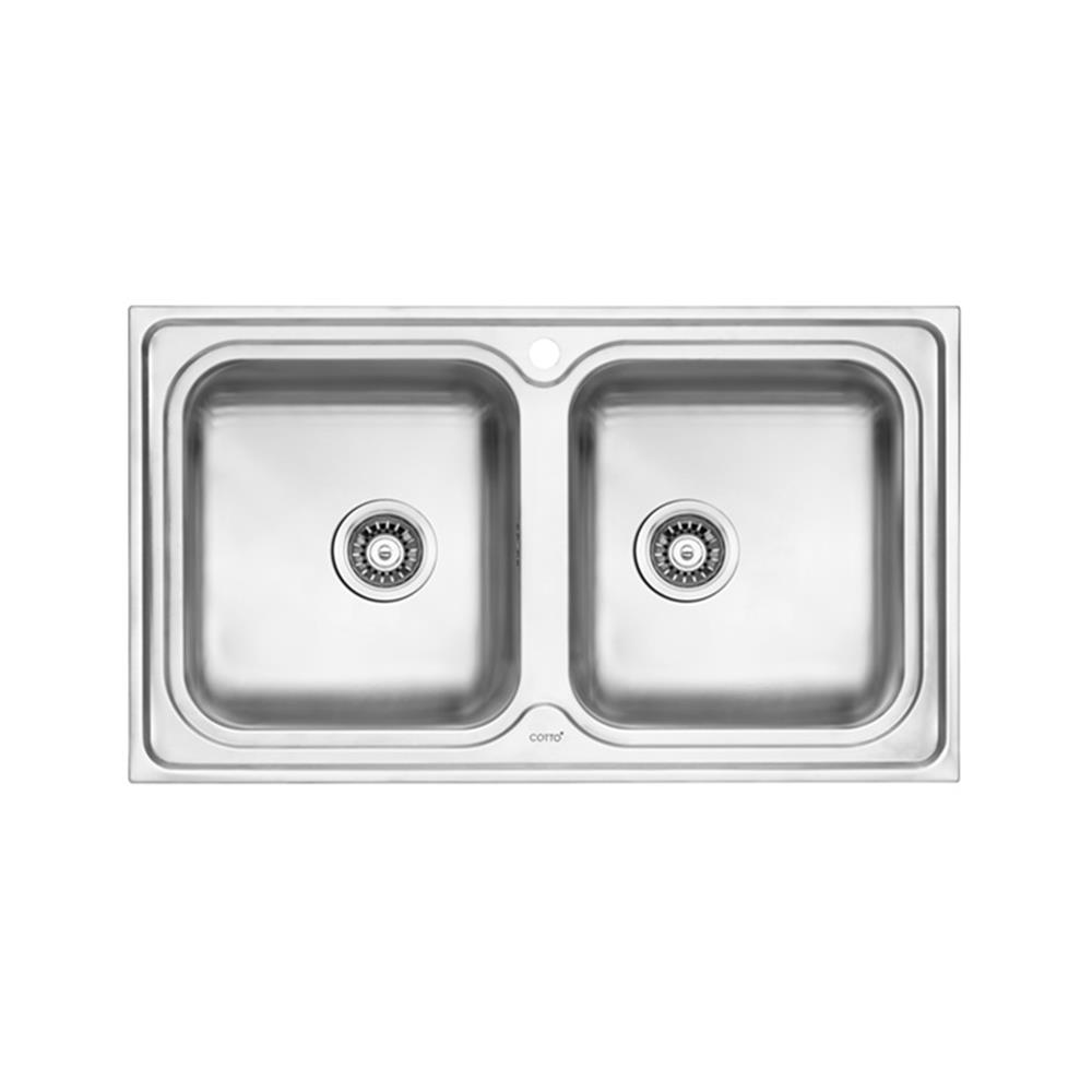ซิงค์ฝัง 2 หลุม COTTO CT8851T 85 ซม. สีเงิน