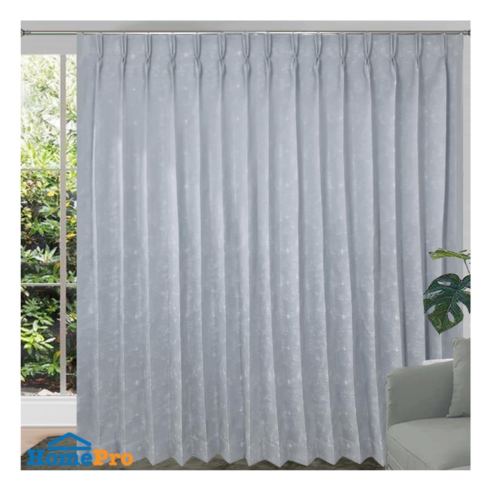 ผ้าม่านจีบ BENETTA KARL UV 160x220 ซม. สีเทา