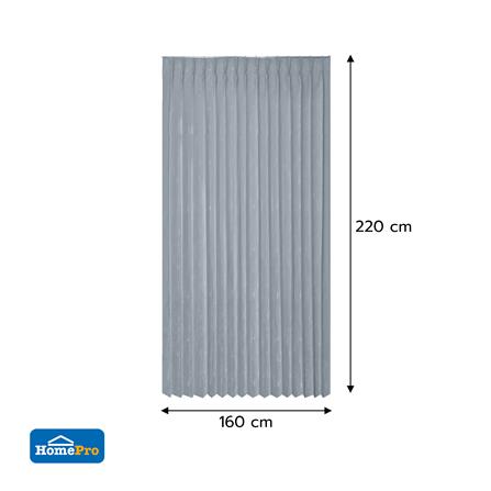 ผ้าม่านจีบ BENETTA KARL UV 160x220 ซม. สีเทา_4