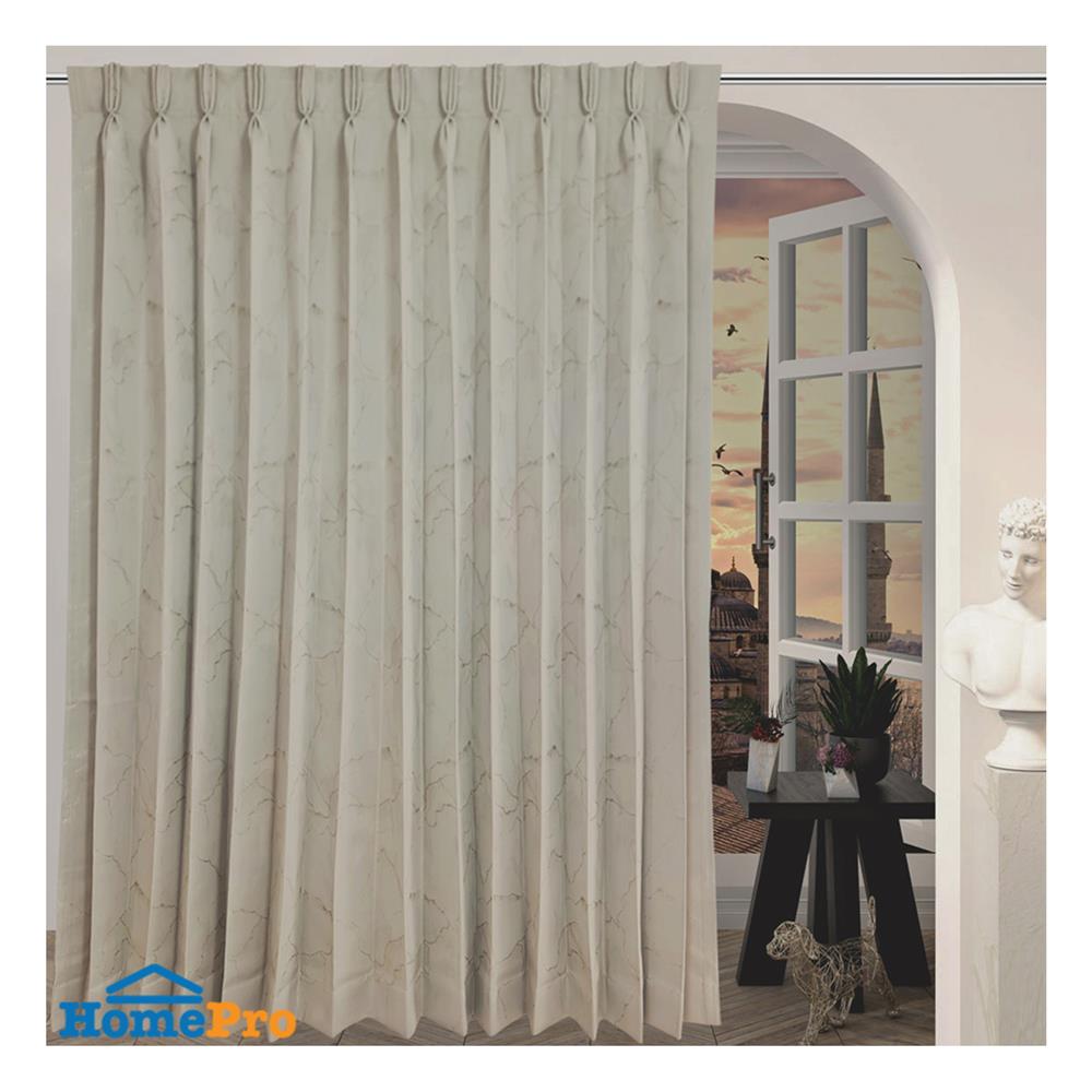 ผ้าม่านจีบ BENETTA WALKEN UV 140x220 ซม. สีครีม