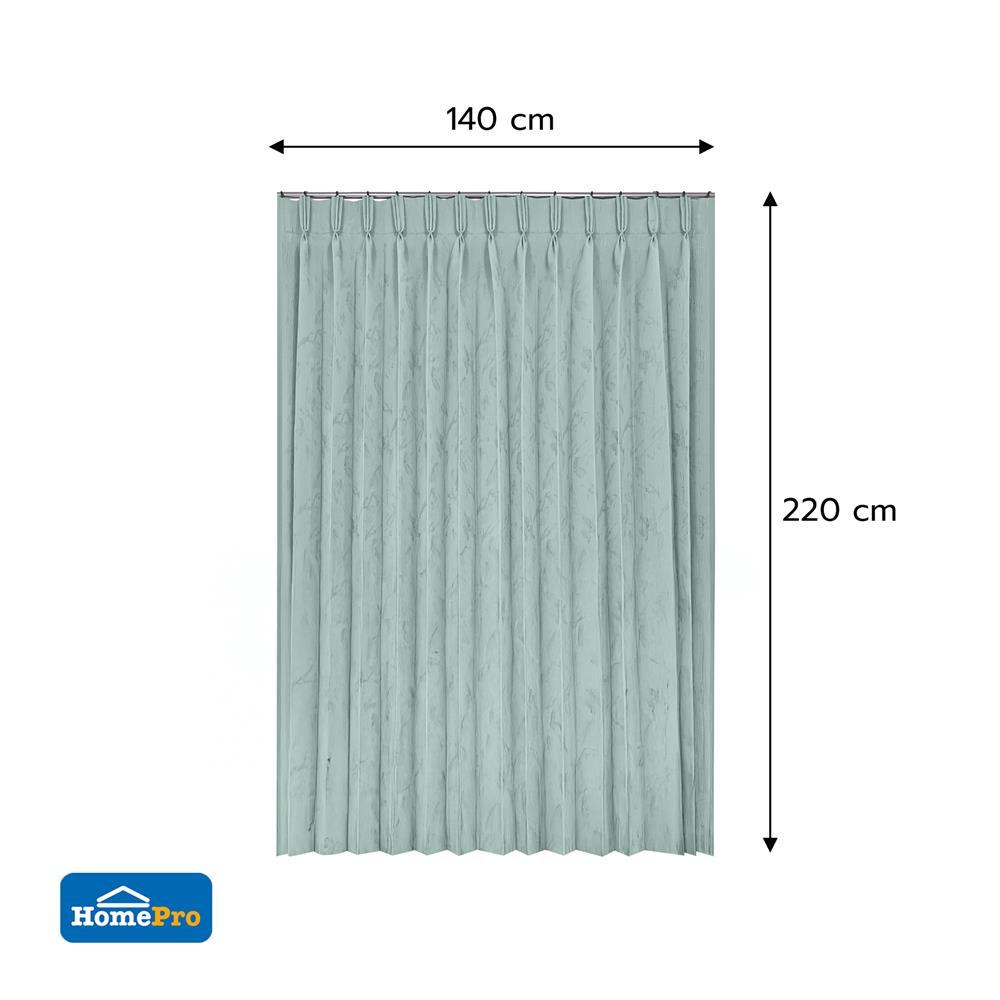 ผ้าม่านจีบ BENETTA HAMBLE UV 140x220 ซม. สีเขียว