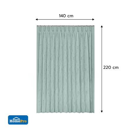 ผ้าม่านจีบ BENETTA HAMBLE UV 140x220 ซม. สีเขียว_4