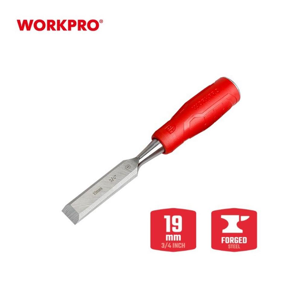 สิ่วงานไม้ด้ามแดง WORKPRO WP243002 19 มม. (3/4 นิ้ว)