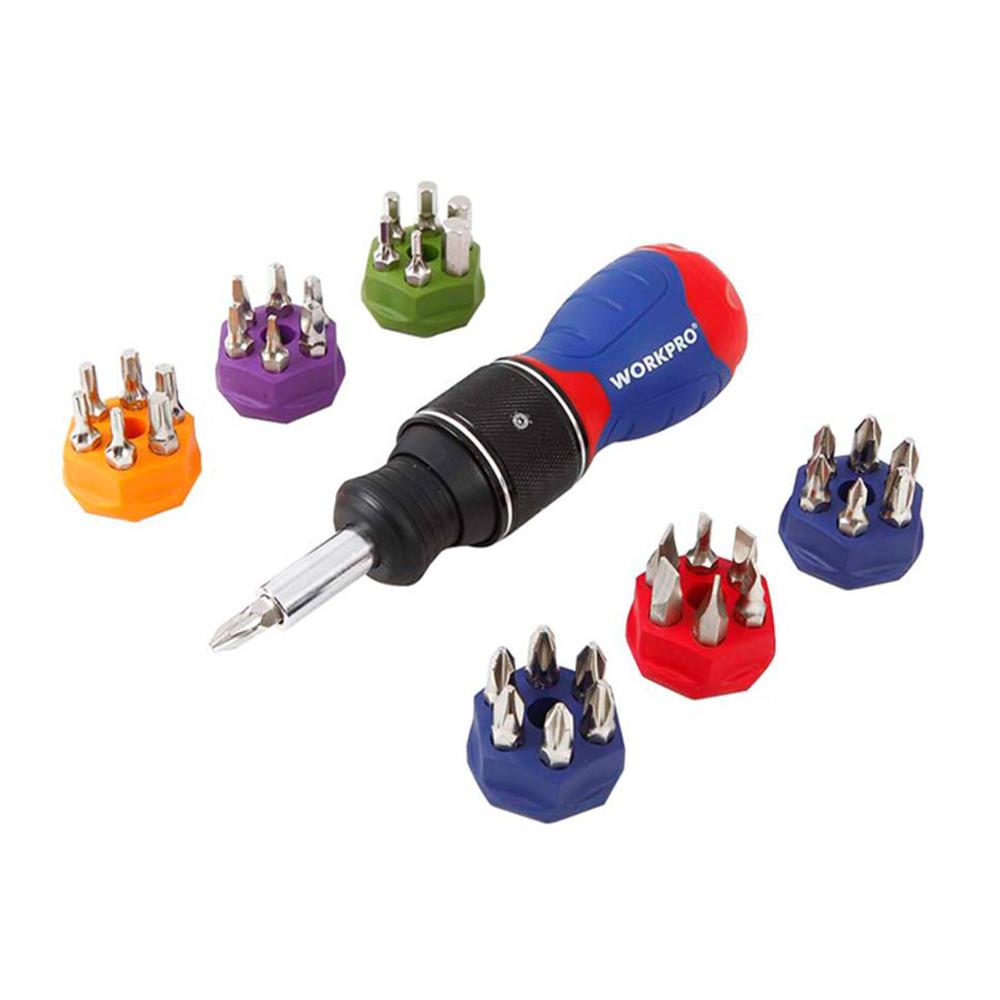 ชุดไขควงวงล้อแบบ DOUBLE DRIVE STUBBY WORKPRO WP221050