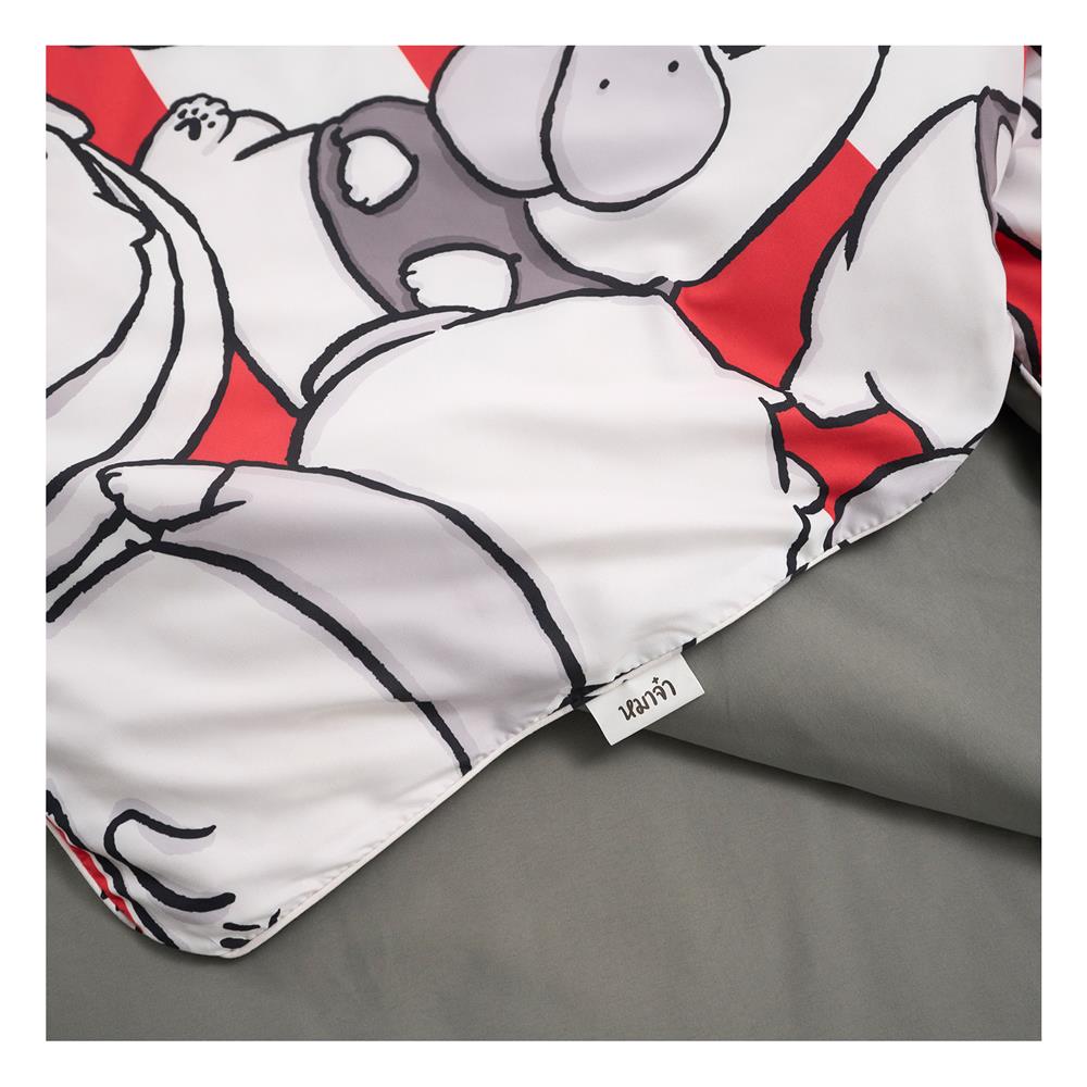 ชุดผ้าปูที่นอน 5 ฟุต (ชุด 6 ชิ้น) TULIP หมาจ๋า 60256-DLD046