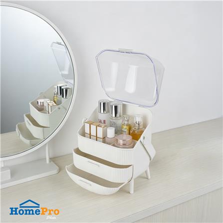 ชุดกล่องลิ้นชัก MAKE UP STACKO AIRA 28.5x20x38.5 ซม. สีขาว_3