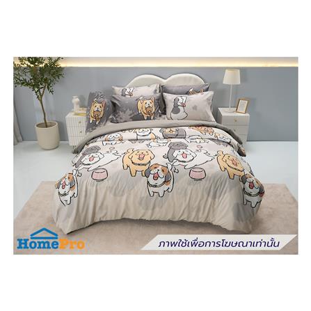 ชุดผ้าปูที่นอน 5 ฟุต (ชุด 6 ชิ้น) TULIP หมาจ๋า 60256-DLD047_4