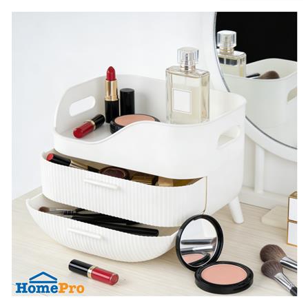 ชุดกล่องลิ้นชัก MAKE UP STACKO AIRA 26.3x18.8x19.5 ซม. สีขาว_7