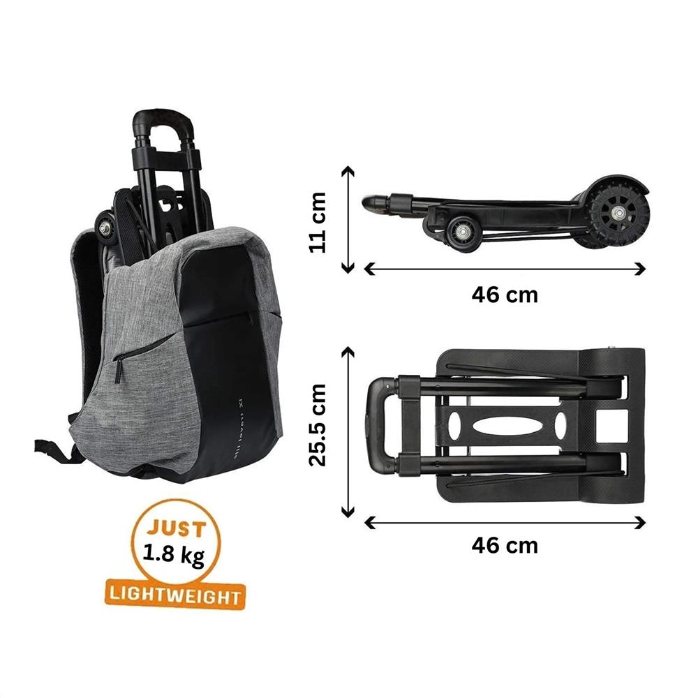 รถเข็น 2 ล้อพับได้ BARCO FOCA-004-BLK 25 กก. สีดำ