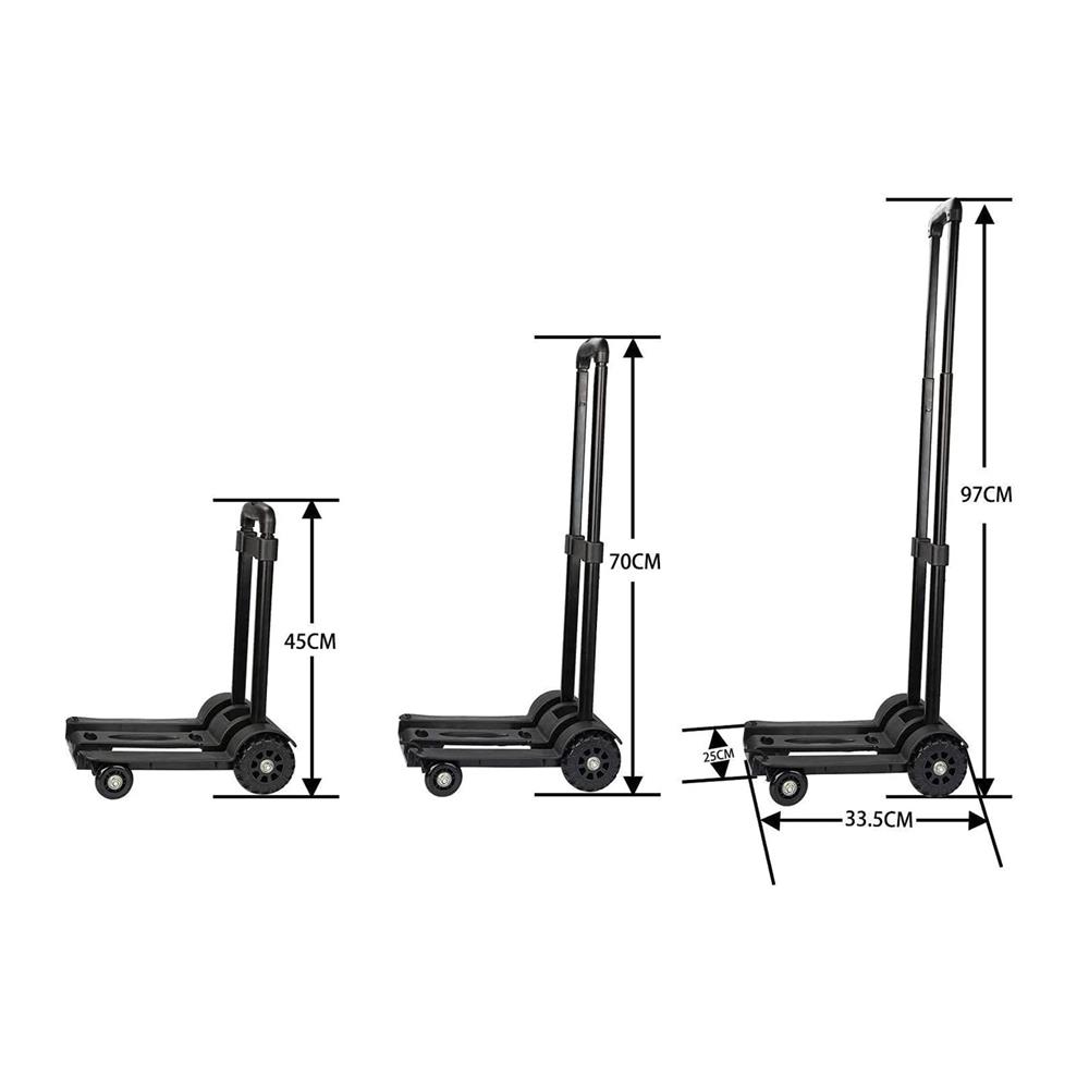 รถเข็น 2 ล้อพับได้ BARCO FOCA-004-BLK 25 กก. สีดำ