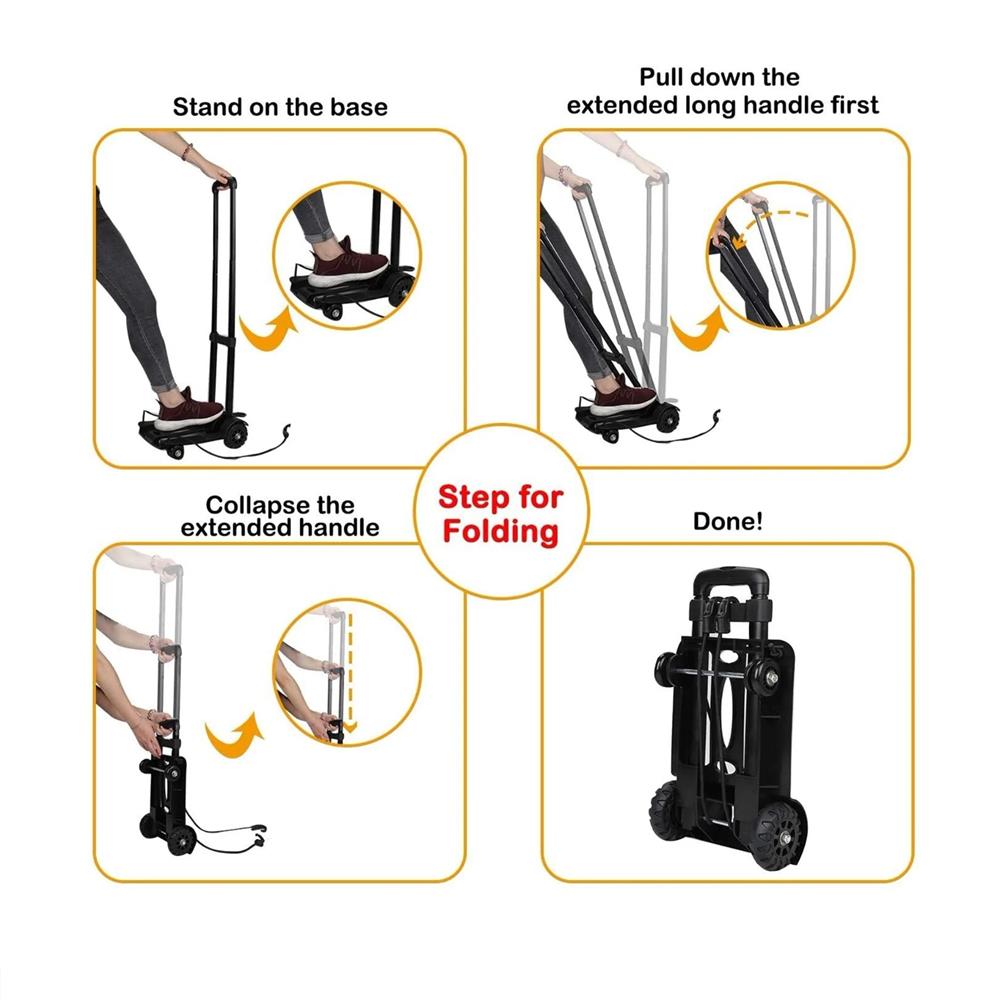 รถเข็น 2 ล้อพับได้ BARCO FOCA-004-BLK 25 กก. สีดำ