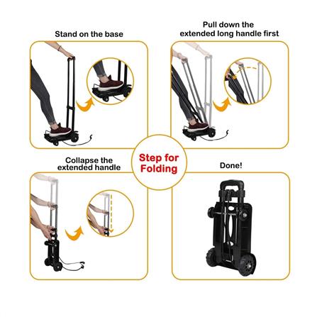 รถเข็น 2 ล้อพับได้ BARCO FOCA-004-BLK 25 กก. สีดำ_5