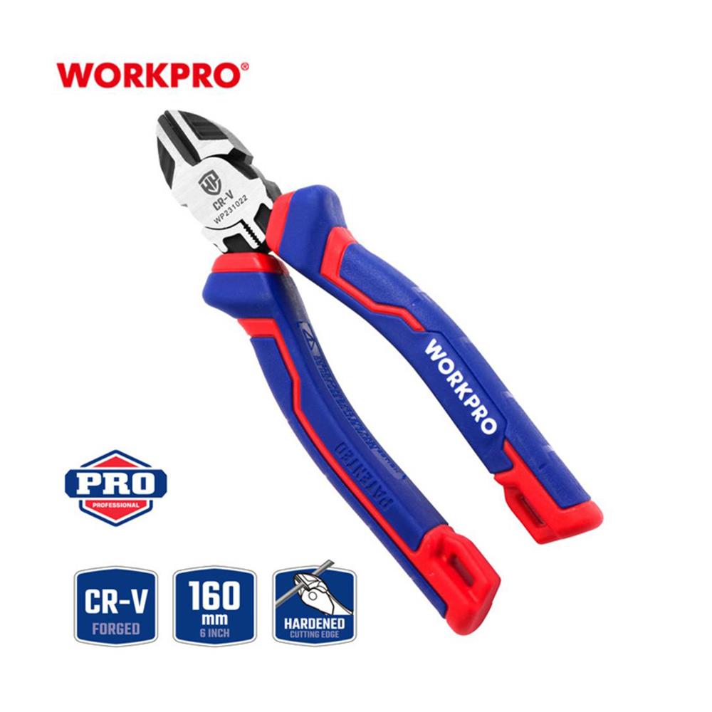 คีมตัดชนิดปากเฉียง WORKPRO WP231022 160 มม. (6 นิ้ว)