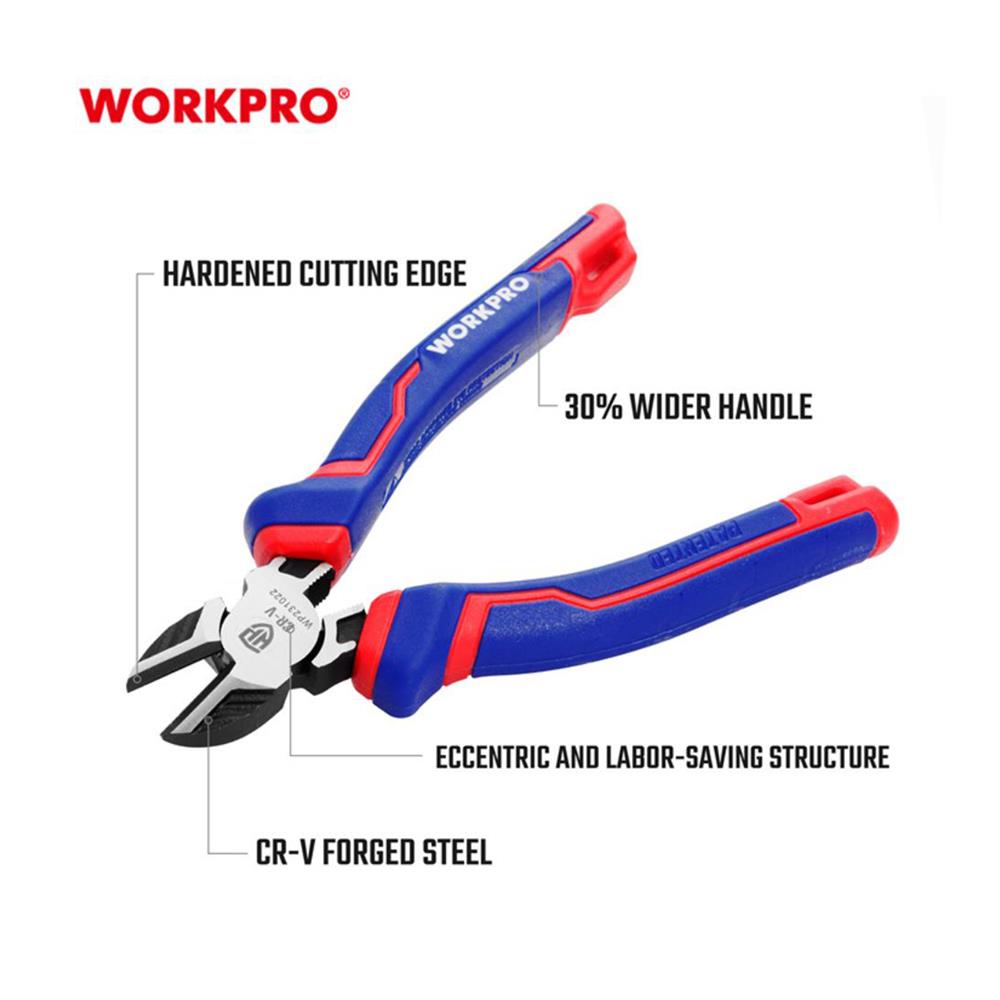 คีมตัดชนิดปากเฉียง WORKPRO WP231022 160 มม. (6 นิ้ว)