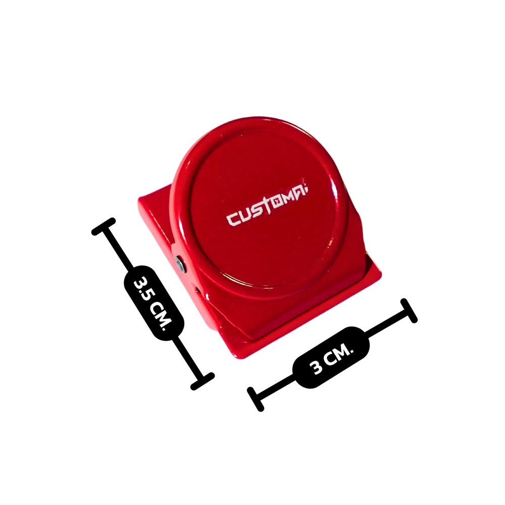 คลิปแม่เหล็กติดแผงเหล็ก PEGBORD CUSTOMAI สีแดง