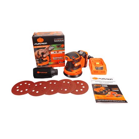 เครื่องขัดกระดาษทรายกลมไร้สาย 5 นิ้ว PUMPKIN 50554 INF-512RSCB-201K_2