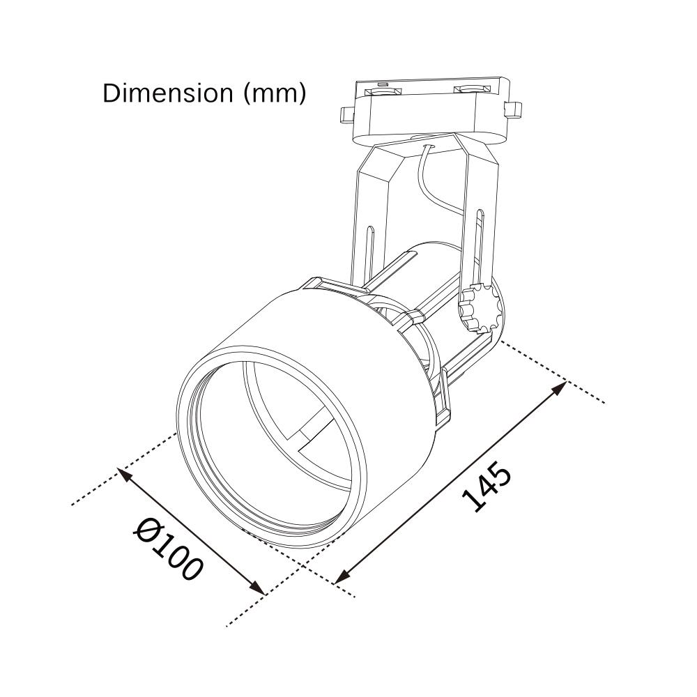 แทรคไลท์ ติดราง E27 SHINING FOCUS สีขาว