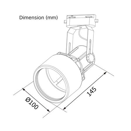 แทรคไลท์ ติดราง E27 SHINING FOCUS สีขาว_7