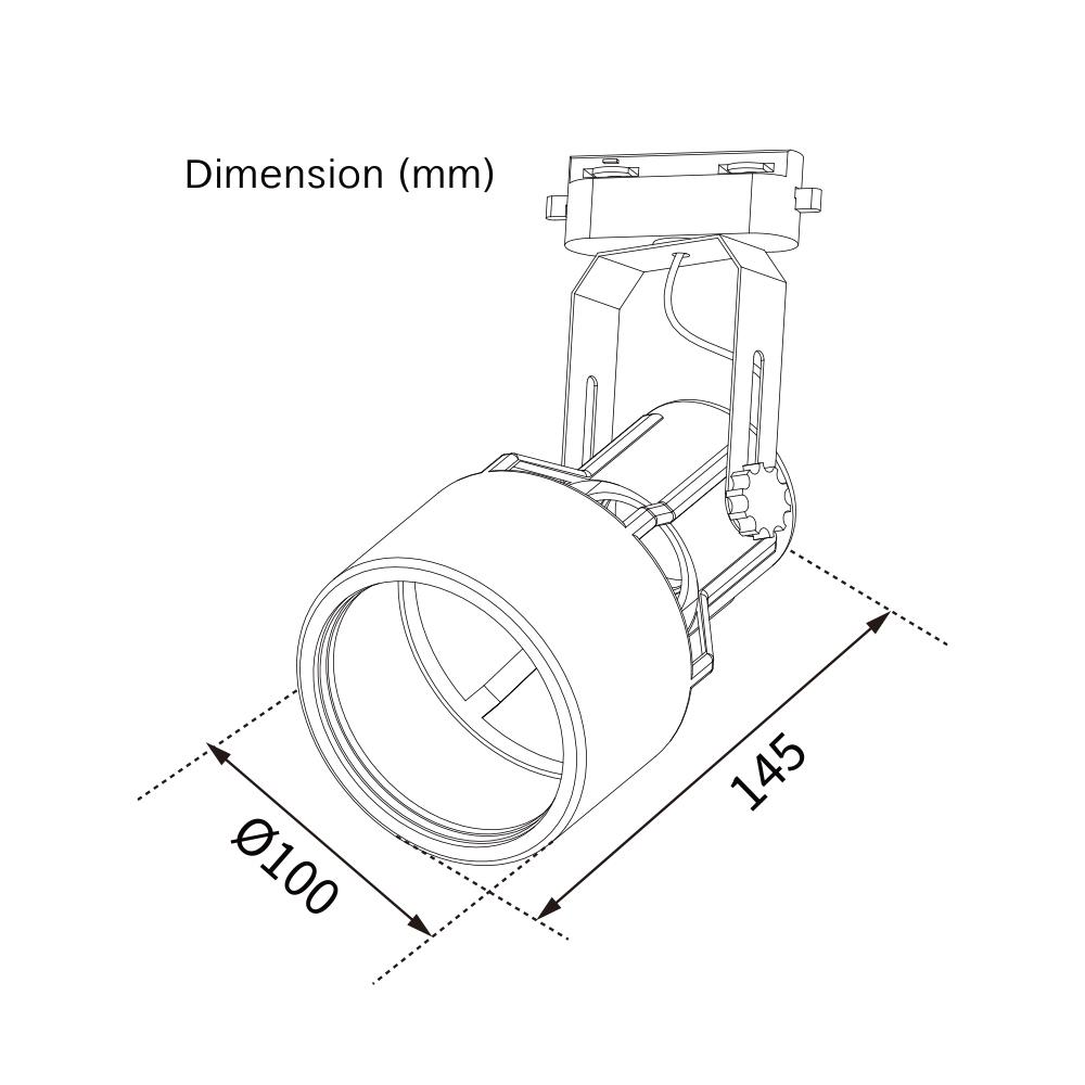 แทรคไลท์ ติดราง E27 SHINING FOCUS สีดำ