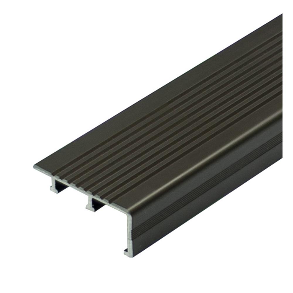 จมูกบันไดอะลูมิเนียม HOME NAP 502001 4.5 ซม. 2 ม. สีดำ