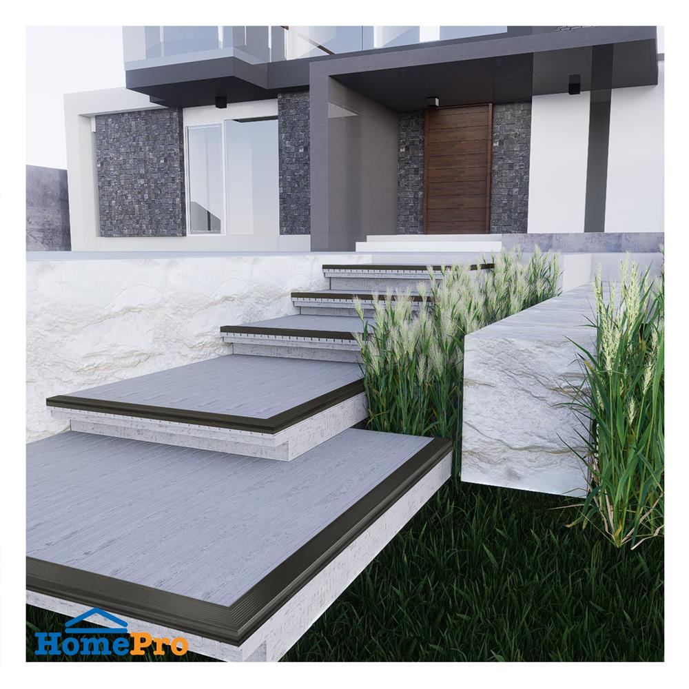 จมูกบันไดอะลูมิเนียม HOME NAP 502001 4.5 ซม. 2 ม. สีดำ