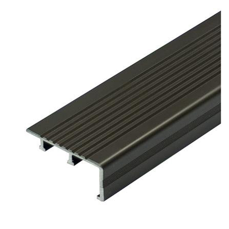 จมูกบันไดอะลูมิเนียม HOME NAP 502001 4.5 ซม. 2 ม. สีดำ_0