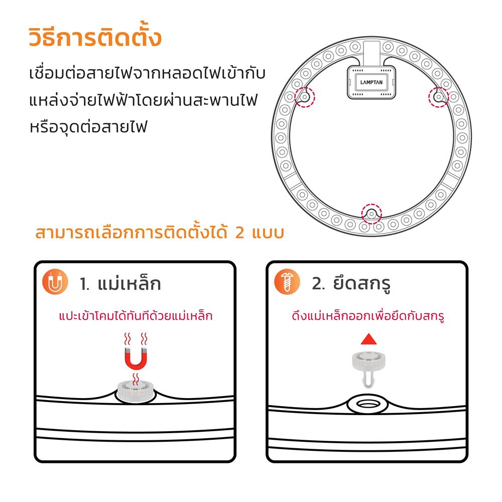 หลอด LED LAMPTAN LENS MODULE DESERVE 26 วัตต์ DAYLIGHT