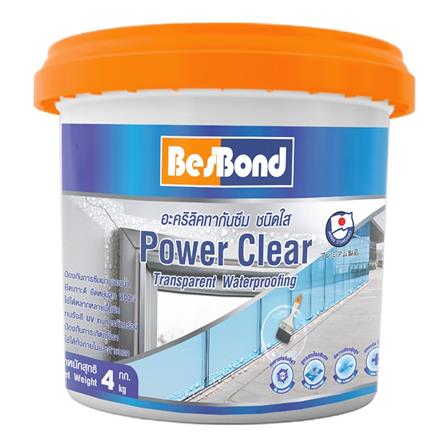 อะคริลิคกันซึม BESBOND POWER CLEAR 4 กก. สีใส_0