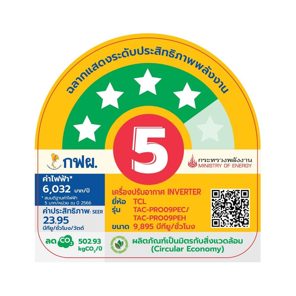 แอร์ผนัง TCL TAC-PRO09PE 9895 บีทียู อินเวอร์เตอร์