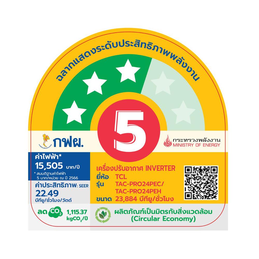 แอร์ผนัง TCL TAC-PRO24PE 23884 บีทียู อินเวอร์เตอร์