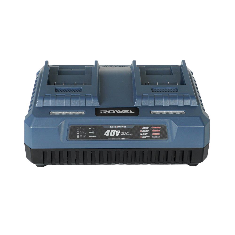 แท่นชาร์จแบตเตอรี่ 2 ช่อง ROWEL BCR4040DZX 40 โวลต์ 4 แอมป์